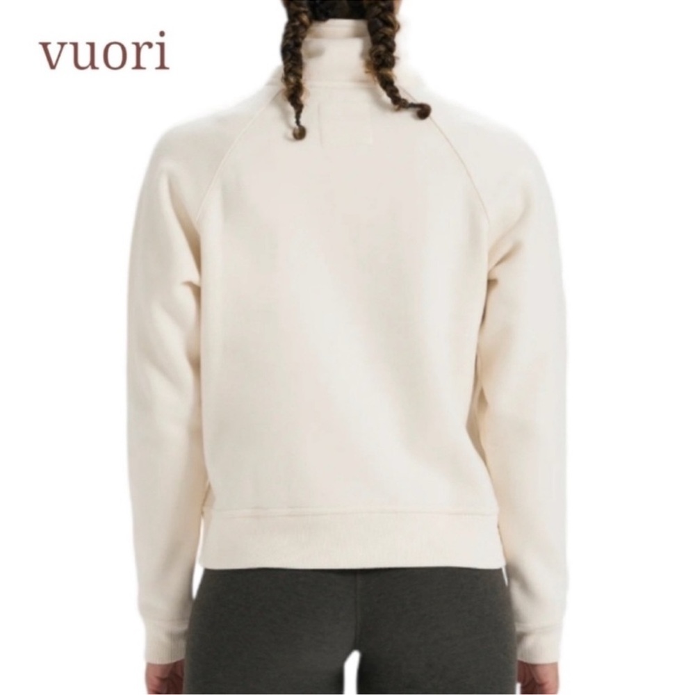 Vuori Cream Half-Zip Sweatshirt - Picture 2 of 6